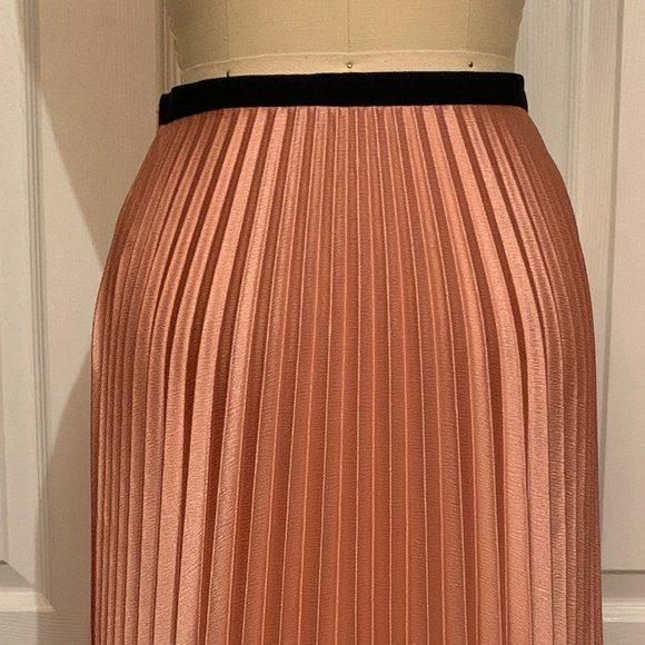 Zara Pleated Midi Skirt in Copper - Picture 4 of 4